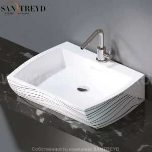 L282.410P Накладная раковина на столешницу  овальная A. e T. Italia SQUARE