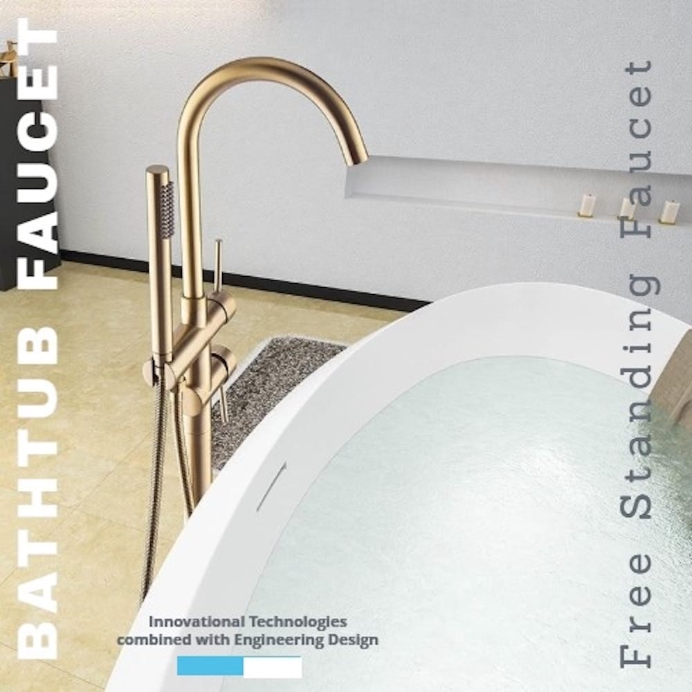 Латунный смеситель для ванны с раздельными розетками Fontana Showers FS1374 ARCH-00102485 - Вид №4