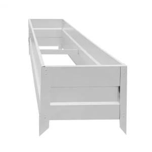 91639185 Грядка садовая оцинкованная Гласар 200x50x55 см 9003 белый STLM-0960660