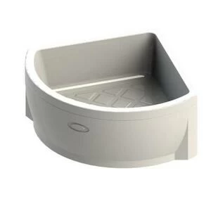 Высокий поддон к душевому углу 90 (поддон на раме-подставке с устройством слива, фронтальная панель)