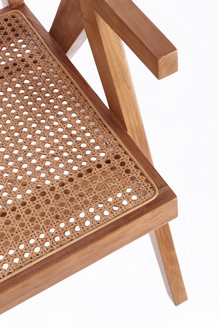 Венское кресло из тика и соломы с подлокотниками BIZZOTTO GALIA ARCH-00080717 - Вид №6