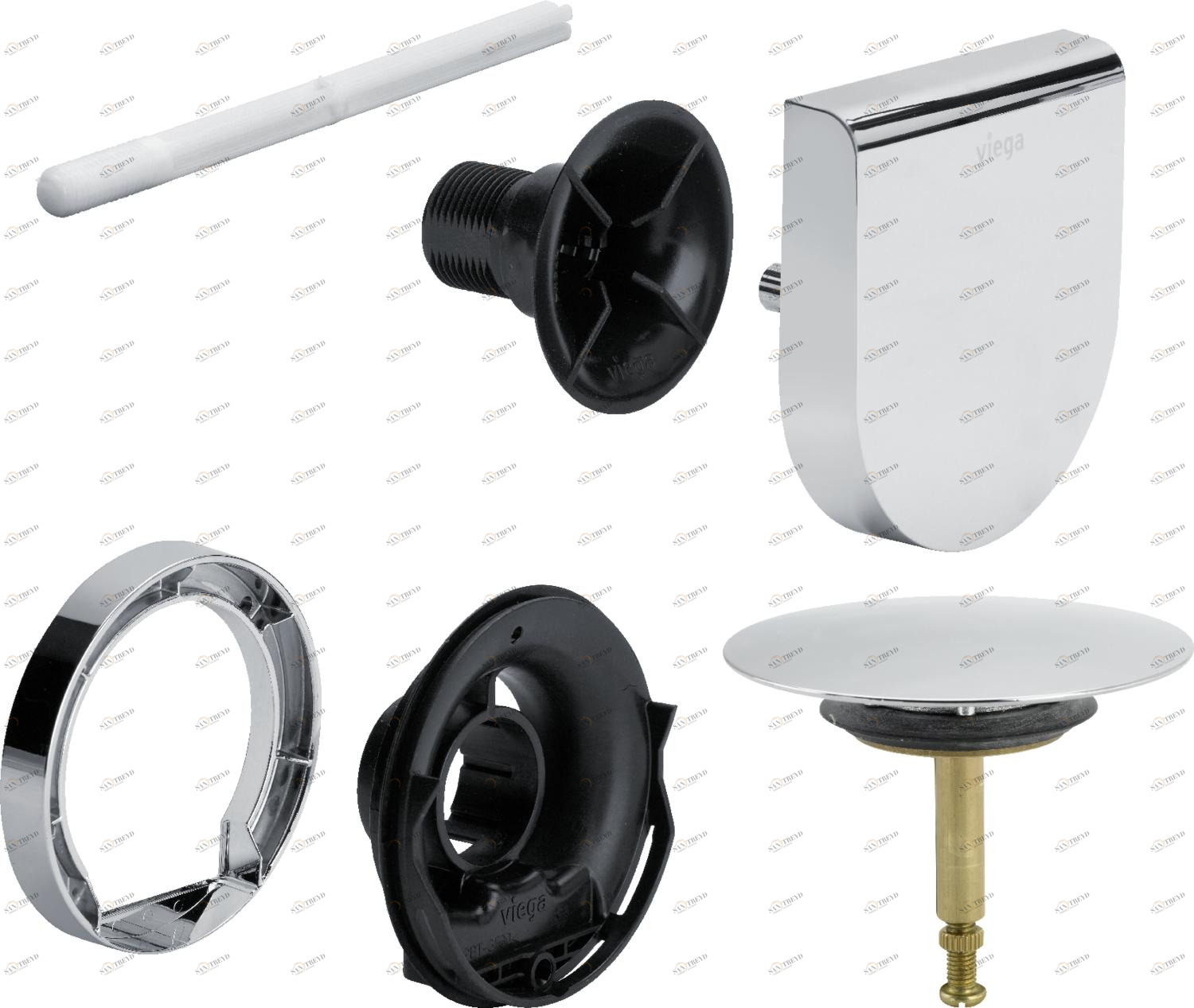 Канализационная арматура  Сифоны для ванн и душевых поддонов  Multiplex VIEGA 724 597 Модель 6171.0 Santreyd 