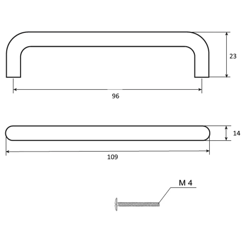 Мебельная ручка-скоба Edson 1018 матовый черный 96 мм 88110515 STLM-2173715  - Вид №3