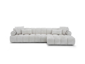 4-местный тканевый диван с полуостровом