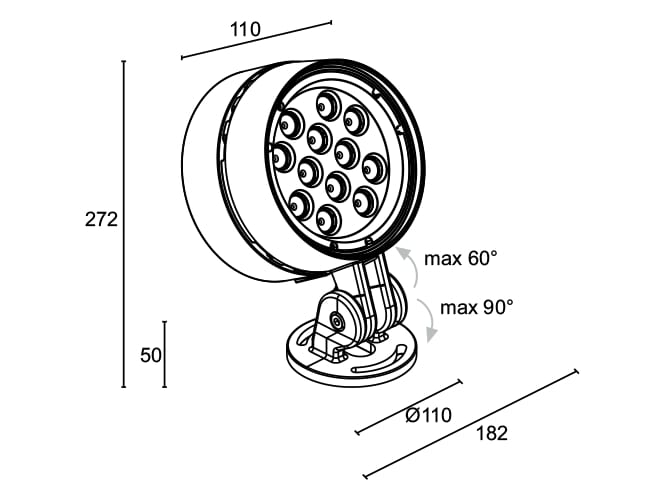 Алюминиевый светодиодный наружный прожектор L&L Luce&Light ARCH-00118751 - Вид №9