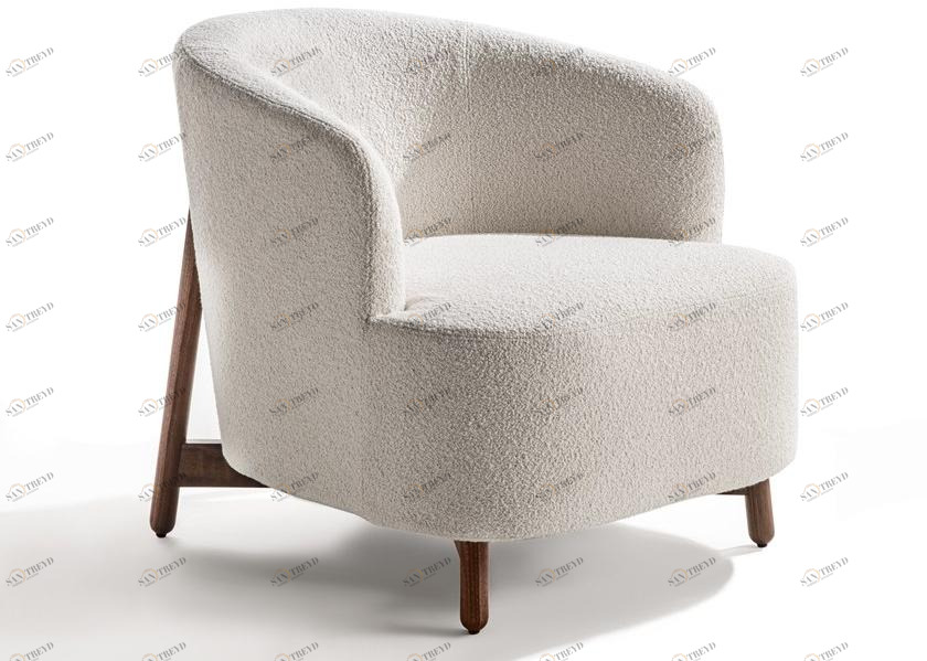 Porada Кресло из ткани и основа из ореха каналетта Twenty sun-id-1403293