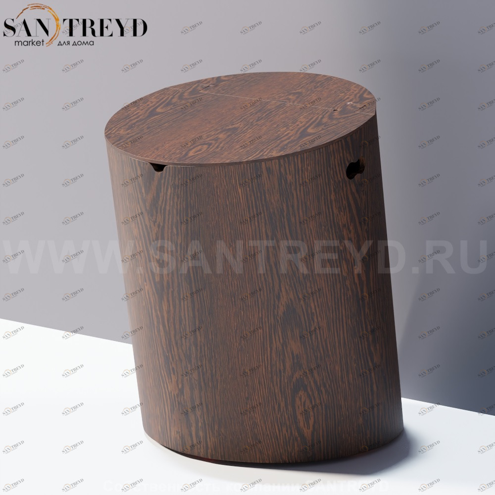 Agape BASKET Корзина для белья под коричневый дуб ACOM0510RU