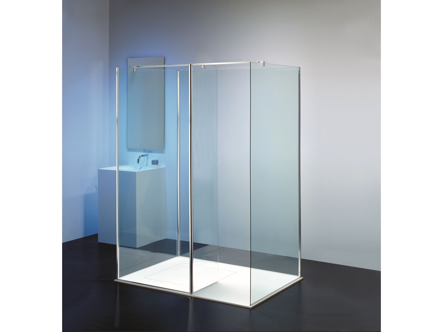 Душевая кабина в центре комнаты прямоугольное стекло Provex Industrie ARCH-00057630 - Вид №1