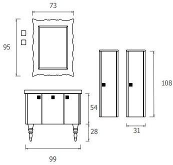 LEGNOBAGNO Лаковая тумба под умывальник с дверцами Decò Deco sun-id-1403891 - Вид №3