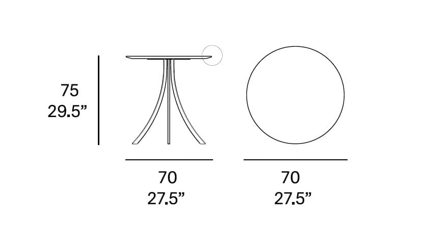 Круглый дубовый стол EXPORMIM BISTRO ARCH-00053551 - Вид №4