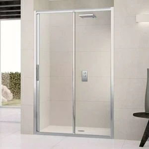 Двери в нишу 162 см LUNES 2P Novellini LUNES с серебристым профилем