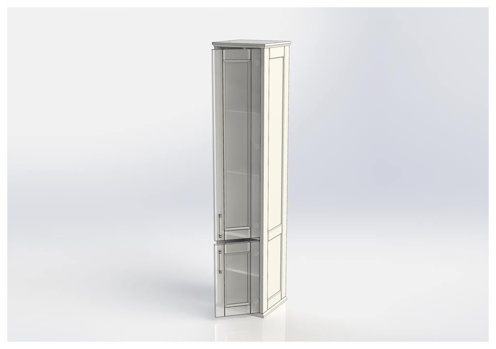 Шкаф-пенал для ванной Aquanet Бостон 36 ясень 00206547 - Вид №5