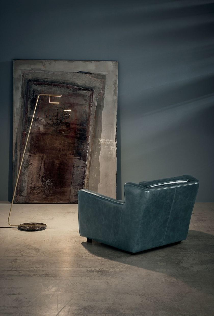 BAXTER Кожаное кресло с подлокотниками Bergère longe sun-id-1507436 - Вид №2