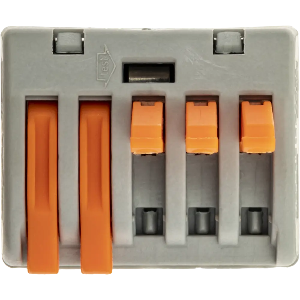 84746780 Клеммы соединительные монтажные с рычажком Duwi СМК 222-415 5-проводные 4мм² серые 50шт 26659 4 STLM-1113748  - Вид №6