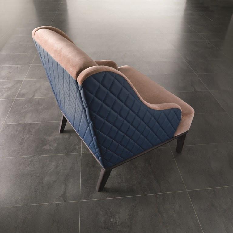 Carpanelli Кресло Bergere из ткани с подлокотниками Square Po65 - Вид №2