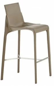 Poliform Высокий кожаный табурет со спинкой Seattle