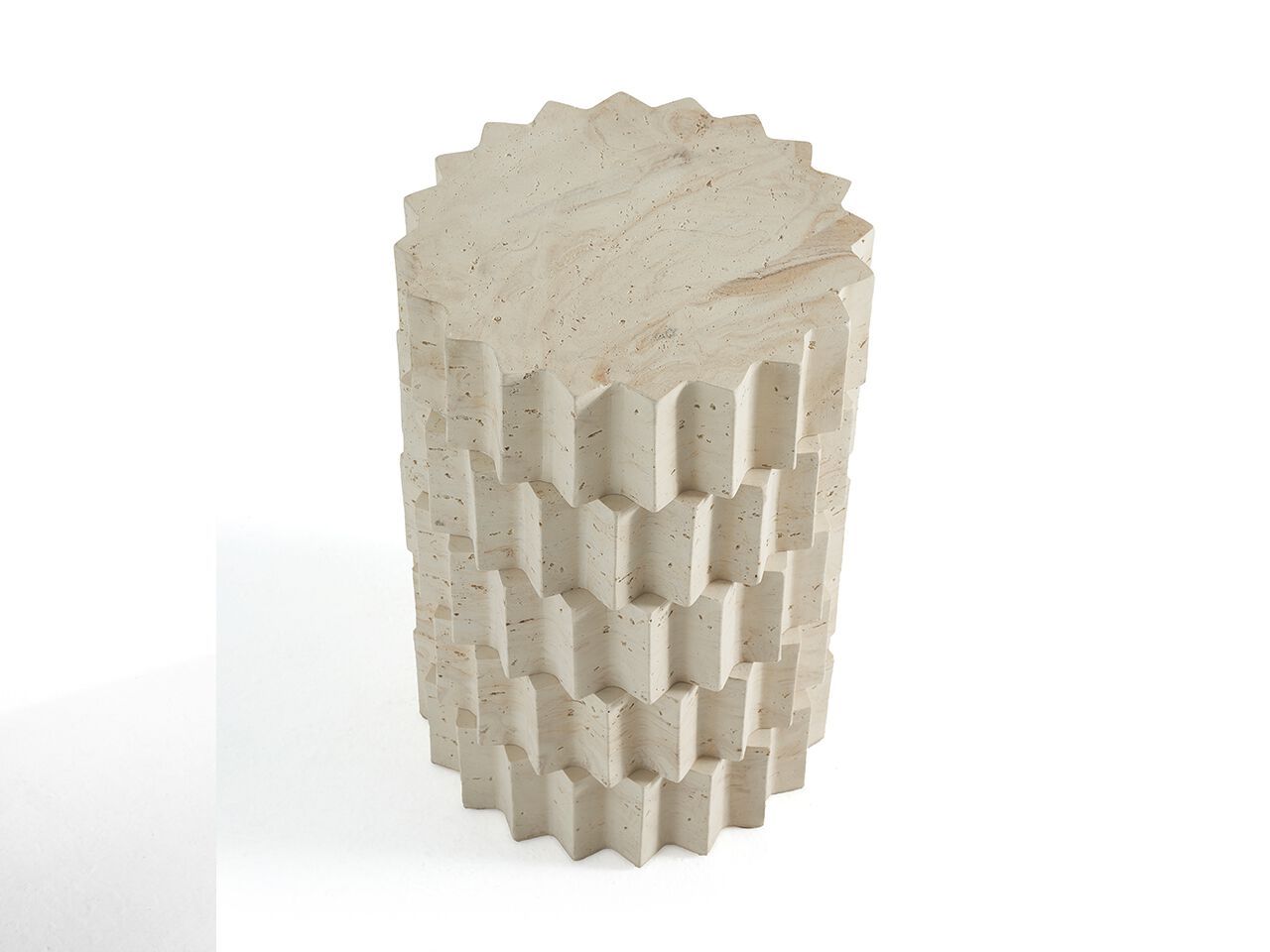 Травертин круглый журнальный столик NDESIGN Ezora ARCH-00122166 - Вид №3