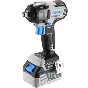 Гайковерт аккумуляторный ударный бесщеточный Deko ZKIS20 084-1046, 20 В Li-ion 4 Ач, 400 Нм