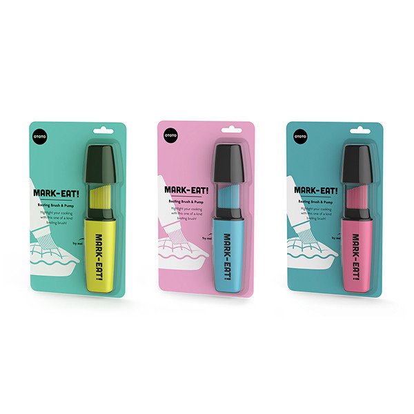 OT858 Кисточка для выпечки mark-eat голубая силиконовая OTOTO  - Вид №6