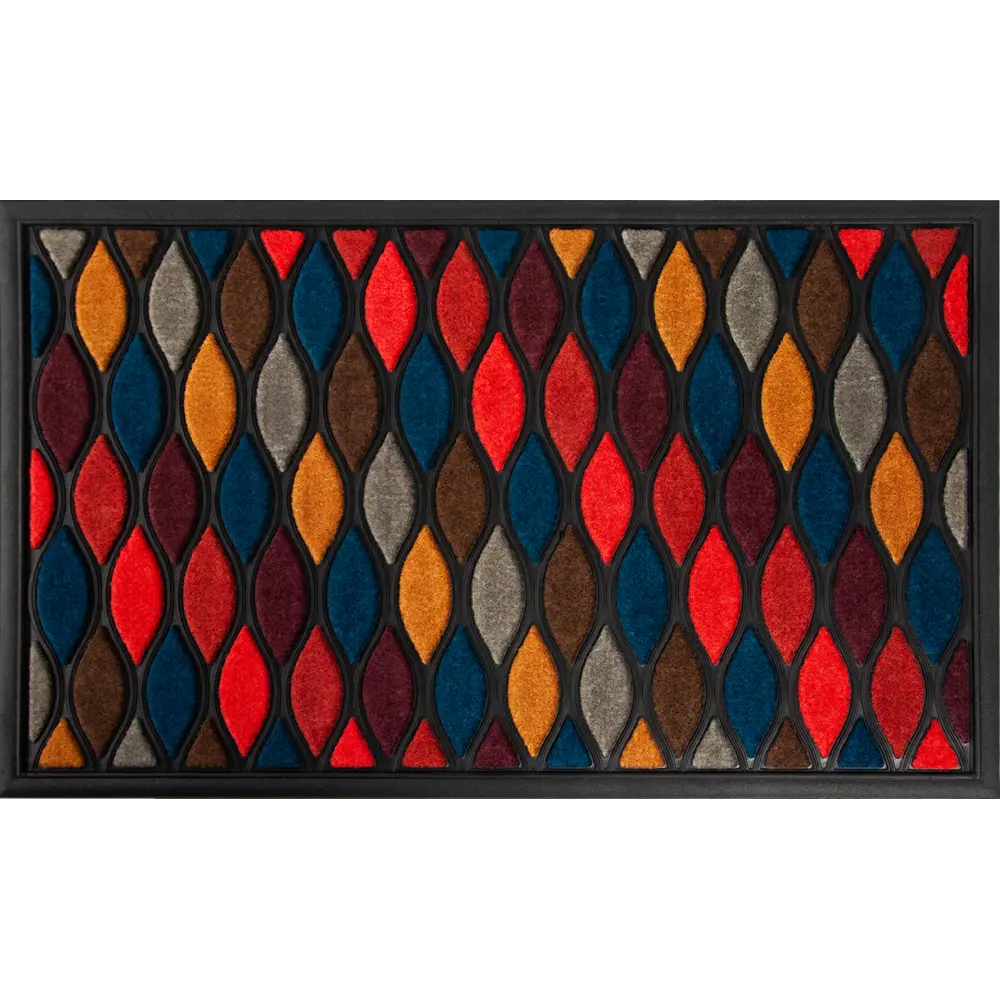 Коврик грязезащитный полиэстер/резина Inspire Scrap 45x75 см цвет разноцветный STLM-2052137
