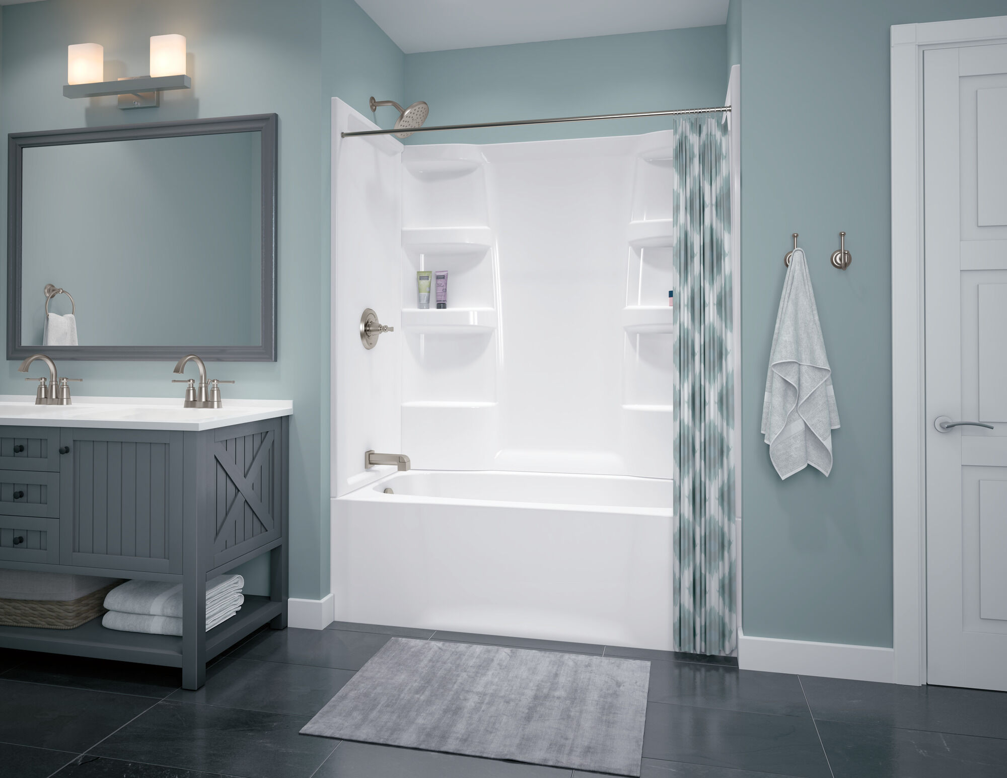 ProCrylic 60 дюймов x 32 дюйма Окружение ванны Delta Faucet B66513-6032-WH - Вид №5