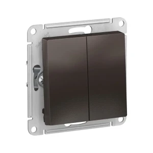 91586309 Переключатель встраиваемый Systeme electric AtlasDesign 247100 2 клавиши цвет мокко STLM-1358653