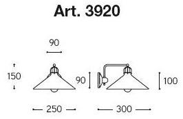 Aldo Bernardi Настенный светильник из стекла с фиксированным кронштейном Tenda sun-id-1361892 - Вид №1
