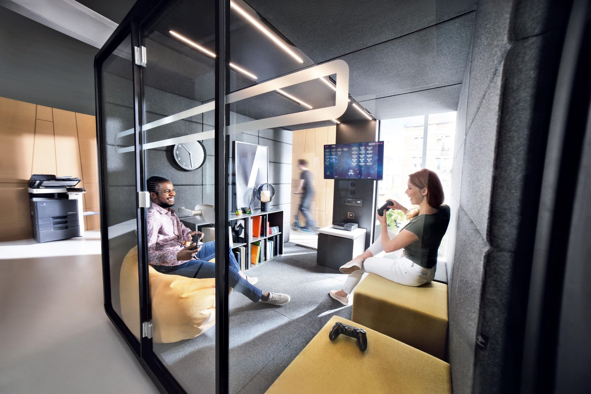 Многосторонняя акустическая офисная кабина со встроенным освещением Mikomax Smart Office Hushoffice ARCH-00059090 - Вид №7