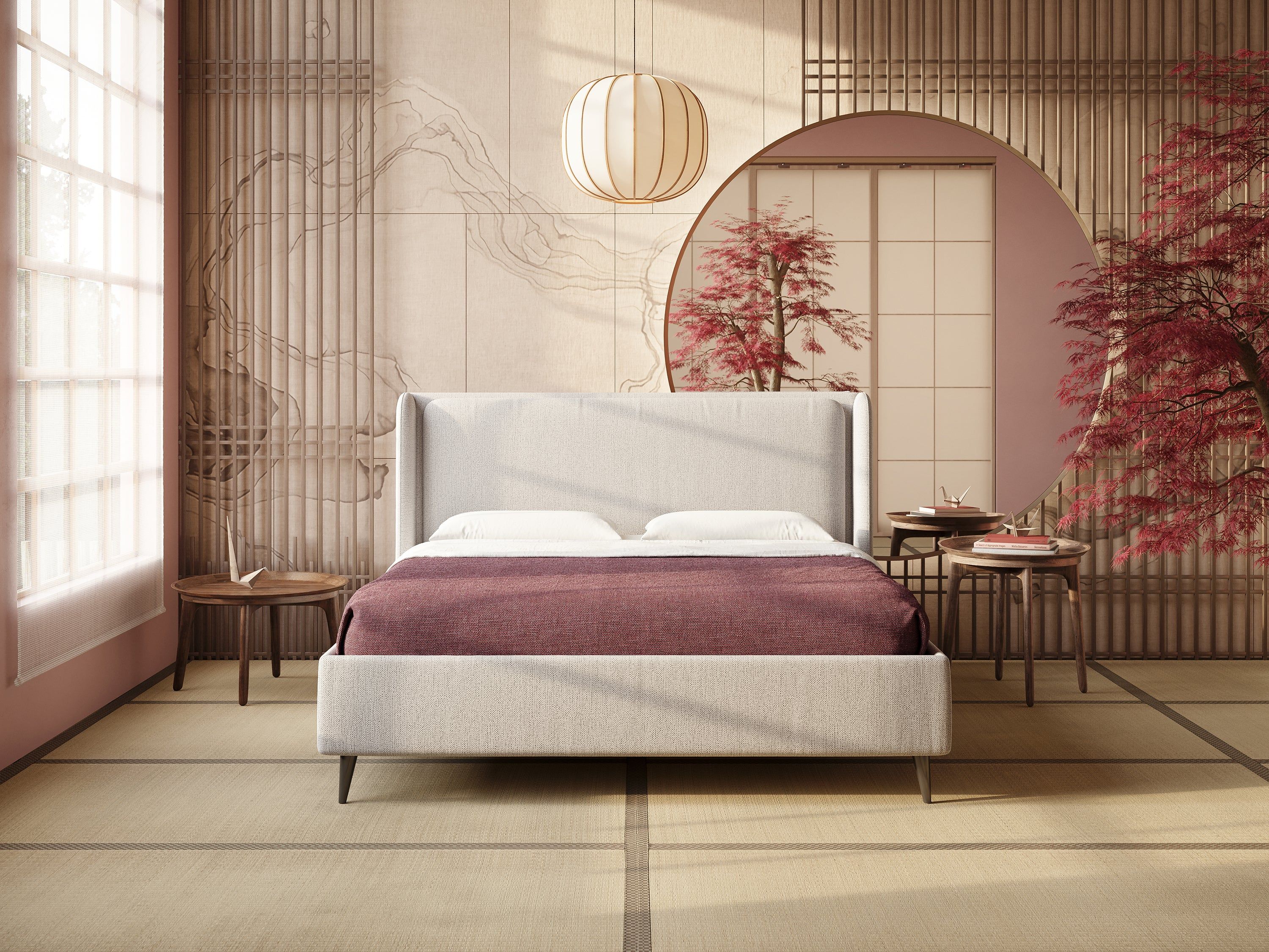 Съемная кровать для хранения ткани с мягким изголовьем Divani.Store NADINE ARCH-00152217