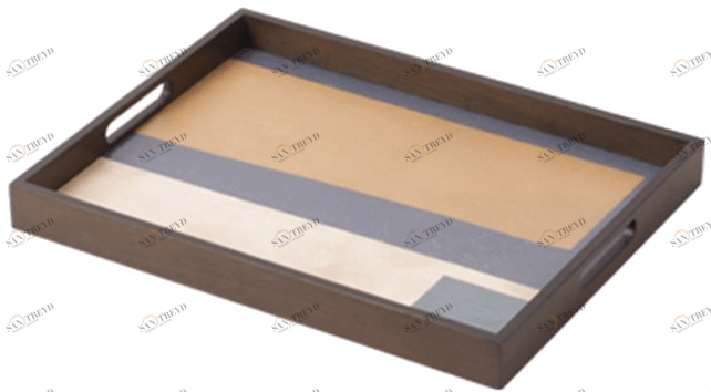 Ethnicraft Поднос деревянный прямоугольный Urban geometry 20938