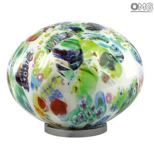 3943 ORIGINALMURANOGLASS Настольная лампа Зелёный Камень из муранского стекла - OMG 20 см