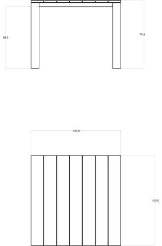 TRIBÙ Прямоугольный садовый стол из тика Kos 04052/04053/04054 - Вид №12