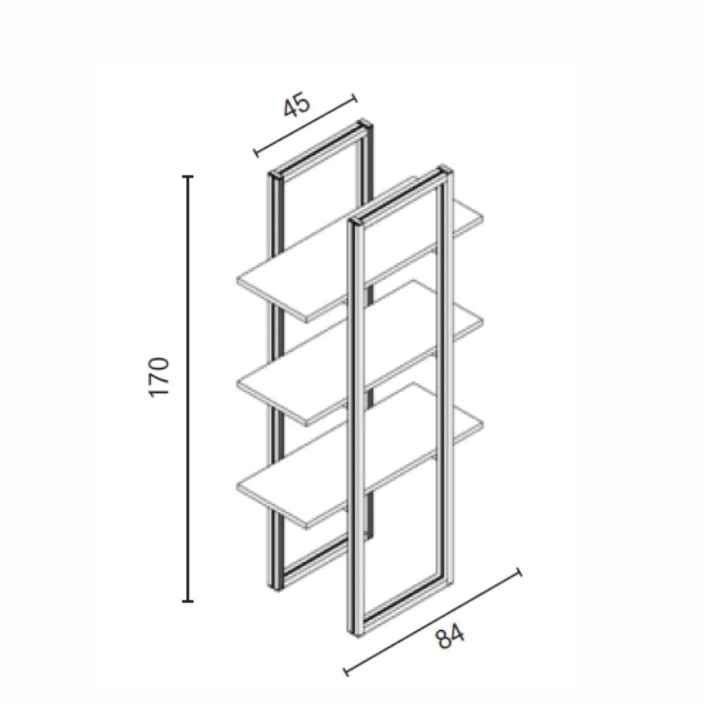 Модульный книжный шкаф из алюминия и дерева STUDIO T Ecodesign ARCH-00061159 - Вид №11