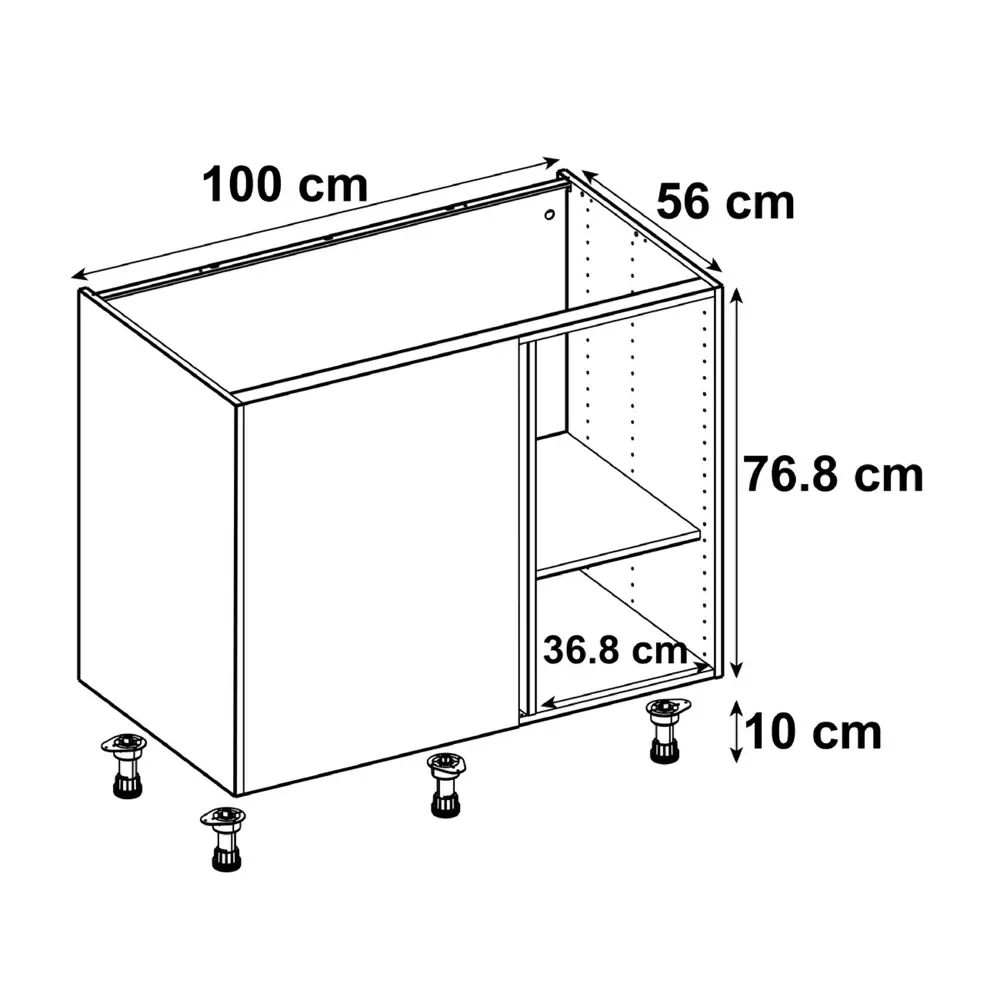 Каркас напольный Delinia ID 100x76.8x56 см, ЛДСП, цвет белый 82140013 STLM-2168755  - Вид №1