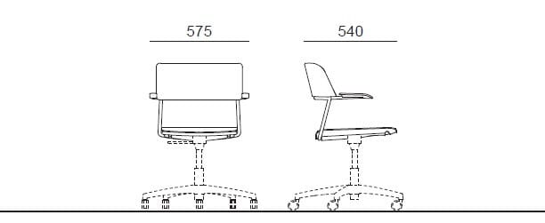 Вращающееся офисное кресло из полипропилена с подлокотниками Diemmebi Cala Plus ARCH-00078591 - Вид №8