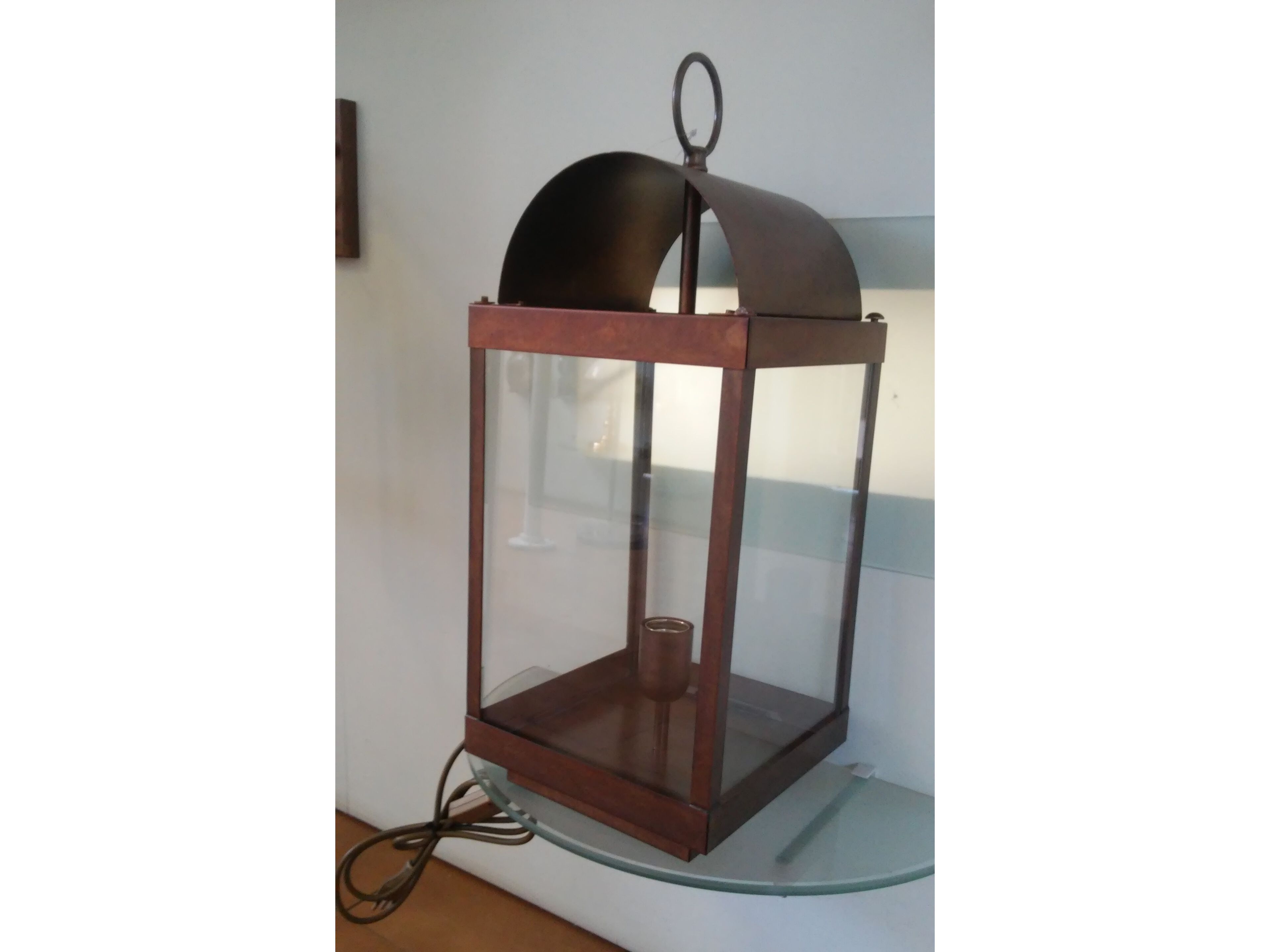 Настольная лампа из латуни и прозрачного стекла Cremasco Illuminazione 178/1LA ARCH-00149298 - Вид №1