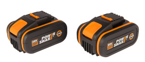 90088319 Комплект аккумуляторов WA3553 WA3553.2, 20 В Li-Ion 4 Ач, 2 шт. STLM-0106857 WORX