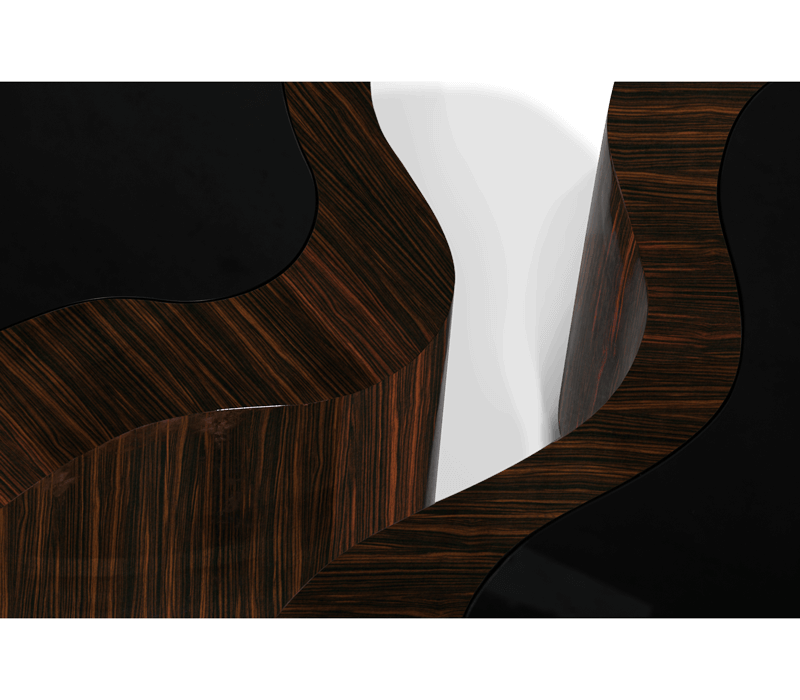 0-055 Центральный стол Wave из черного дерева Boca Do Lobo  - Вид №5