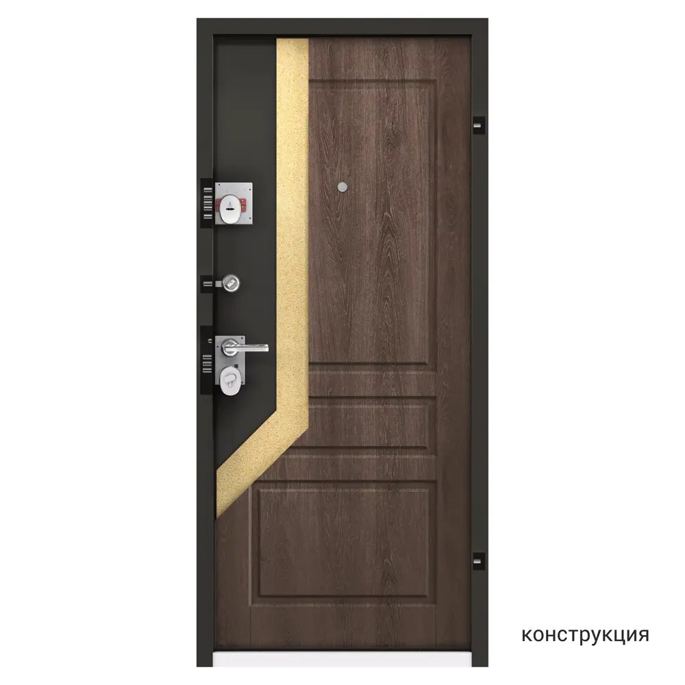 Дверь металлическая Контрол Мария, 880 мм, правая, цвет коричневый TOREX STLM-2184439 - Вид №12