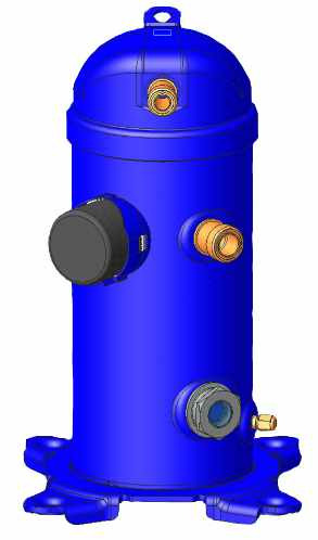 Danfoss MLZ — герметичные спиральные компрессоры MLZ076T4LC9A Компрессор спиральный 121L8655  - Вид №11
