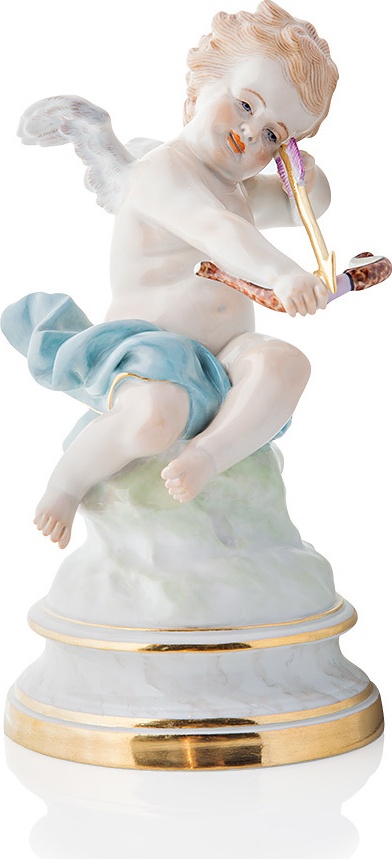 10565883 Meissen Фигурка Meissen "Купидон с луком и стрелой" (Генрих Швабе, 1877-1880) 18см, п/к Фарфор, Керамика 