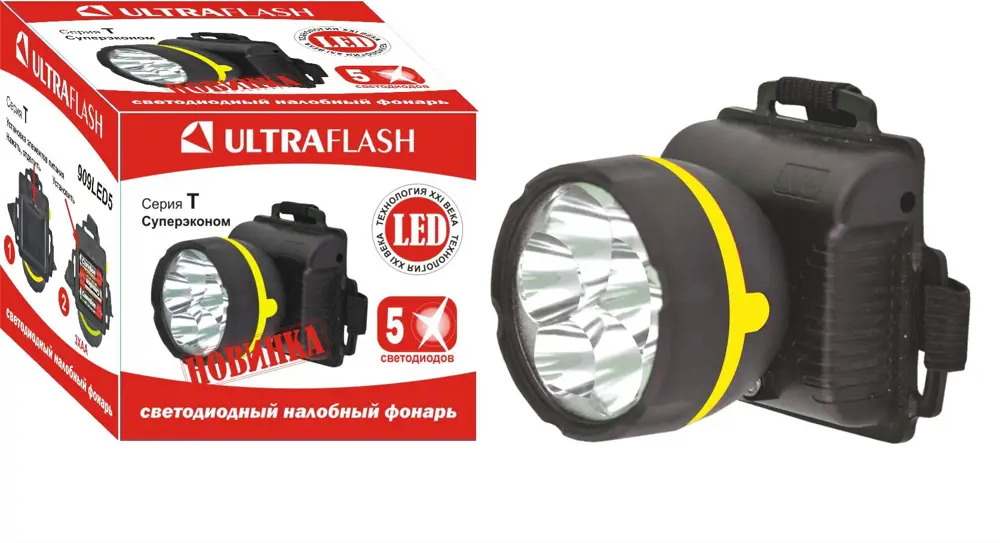 93730452 Фонарь Ultraflash 909LED5 1 Вт STLM-0559008