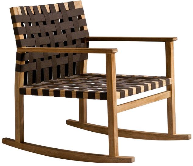 TRIBÙ Кресло-качалка из тика Vis à vis 01713 - Вид №1