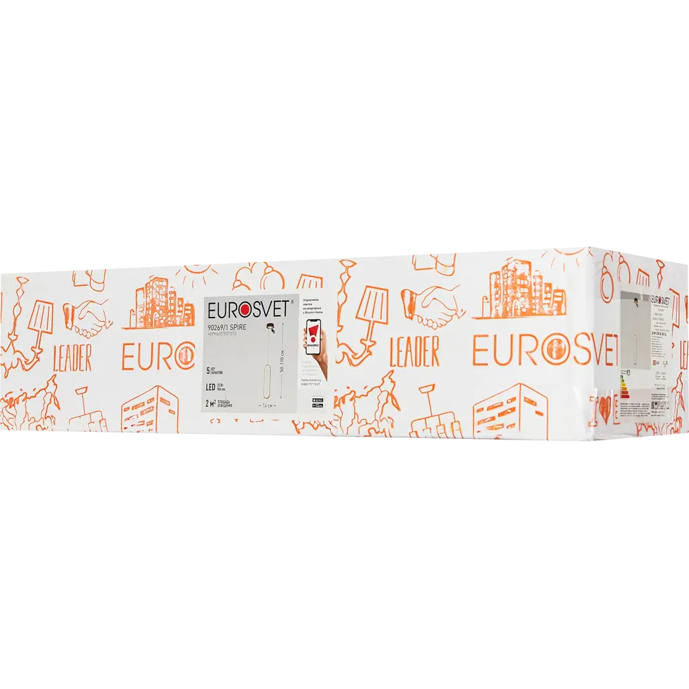 Светильник подвесной светодиодный Eurosvet 23 Вт 2 м² нейтральный белый свет, цвет чёрный/золото STLM-2016498 - Вид №7