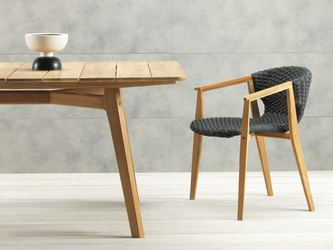 Синтетическая ткань сад стул с подлокотниками Ethimo Knit ARCH-00090954 - Вид №3