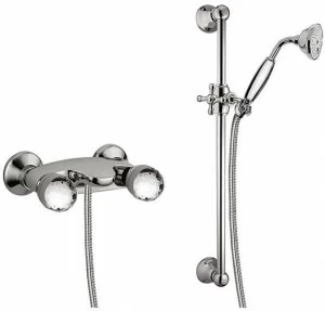 Rubinetteria Giulini Смеситель для душа на 4 отверстия с ручным душем Persia crystal - persia F3807ws/s