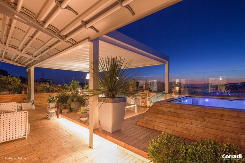 Corradi Алюминиевая пергола со сдвижной крышкой Pergotenda® sun-id-1357764 - Вид №8