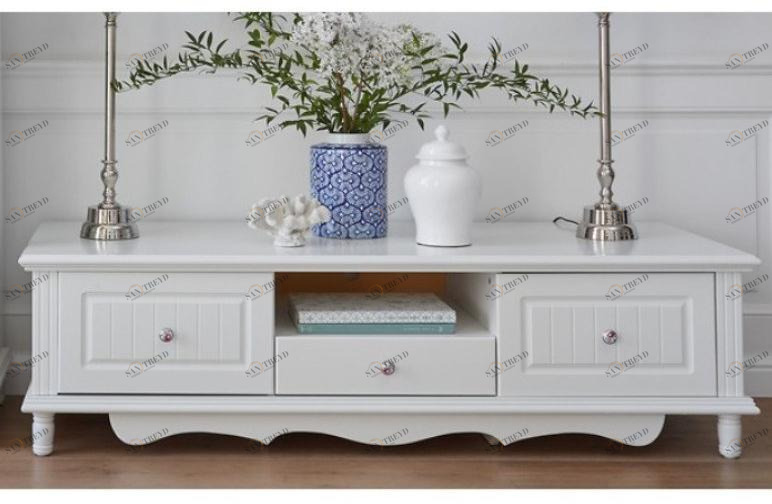 Arrediorg.it® Низкая деревянная тумба под ТВ с ящиками Princess 860 tv cabinet