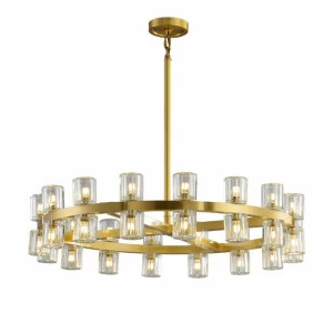 Люстра стеклянная 30х75 см золотая Arcachon Gold 10081P/D750 DELIGHT COLLECTION ДИЗАЙНЕРСКИЕ 00-3883165 Золото;прозрачный