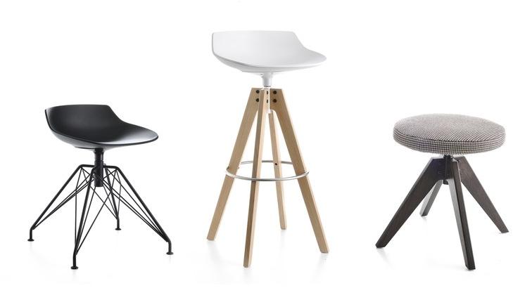 MDF Italia Табурет поворотный на жердочке Flow sun-id-1443050 - Вид №1